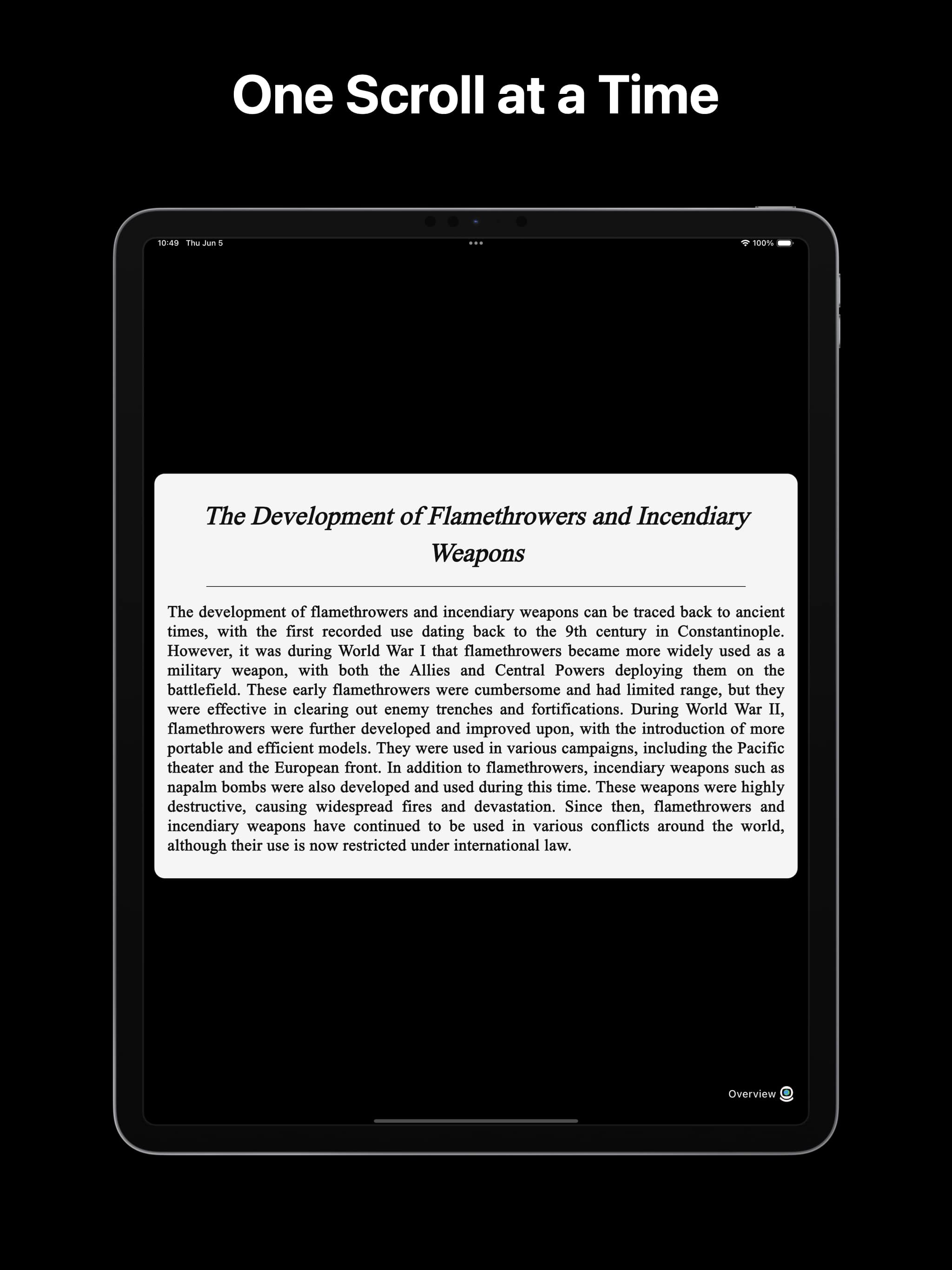 Overview – Discover History