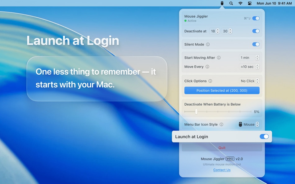 #8. Mouse Jiggler – Mouse Mover (macOS) 由: Bohdan Bilous