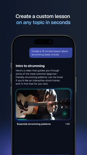 Captura de pantalla de AI Guitar Lessons By Yousician en iPhone 7