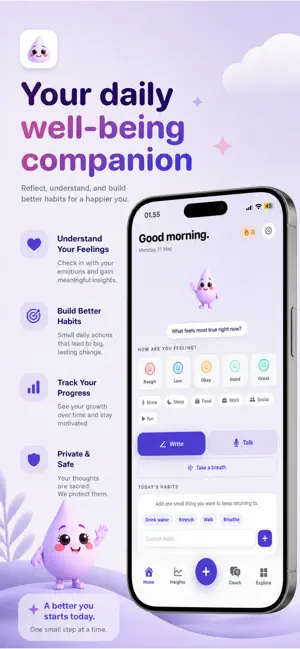 Nuju: AI Journal & Mood Diary screenshot 1