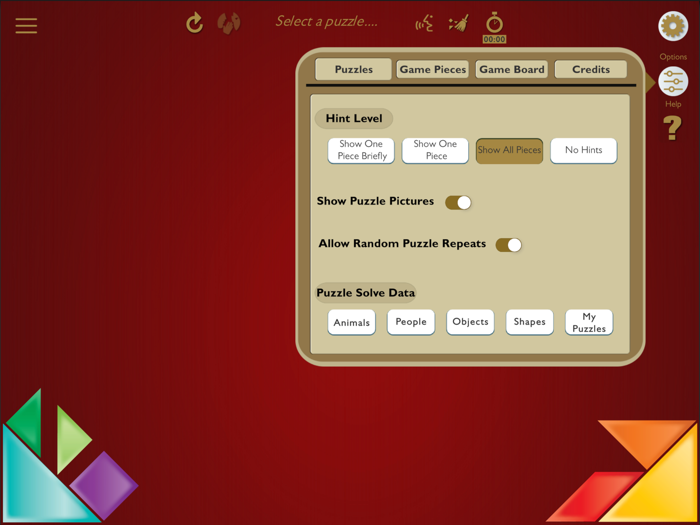 Tangaroos Tangram Puzzle Game