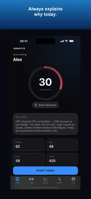 Adaptiv: Recovery Training screenshot 2