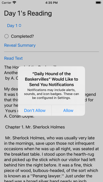 Screenshot 1 of 20D Hound of the Baskervilles App