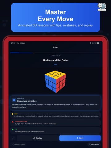 CubeMaster 3D Solver Guide iPad screenshot