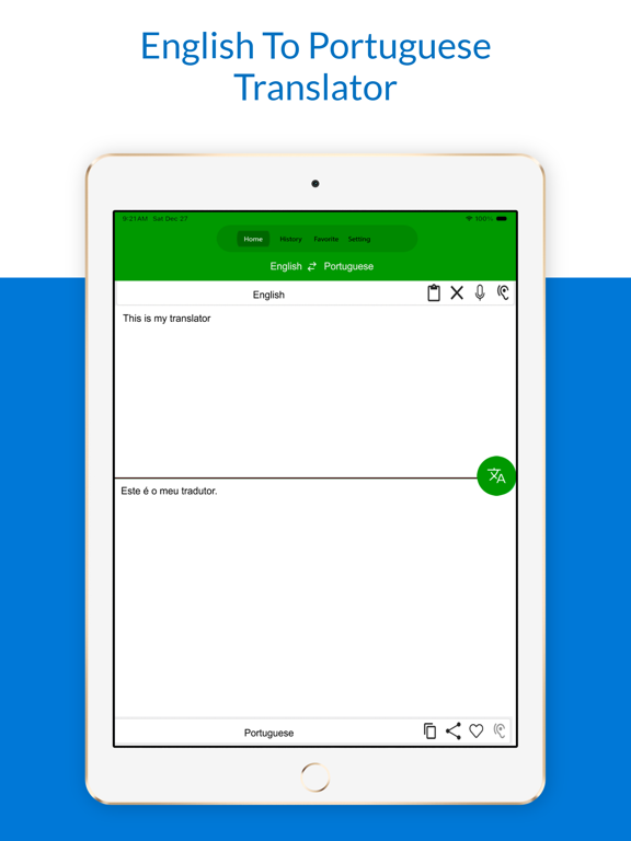 English To Portuguese Trans iPad screenshot