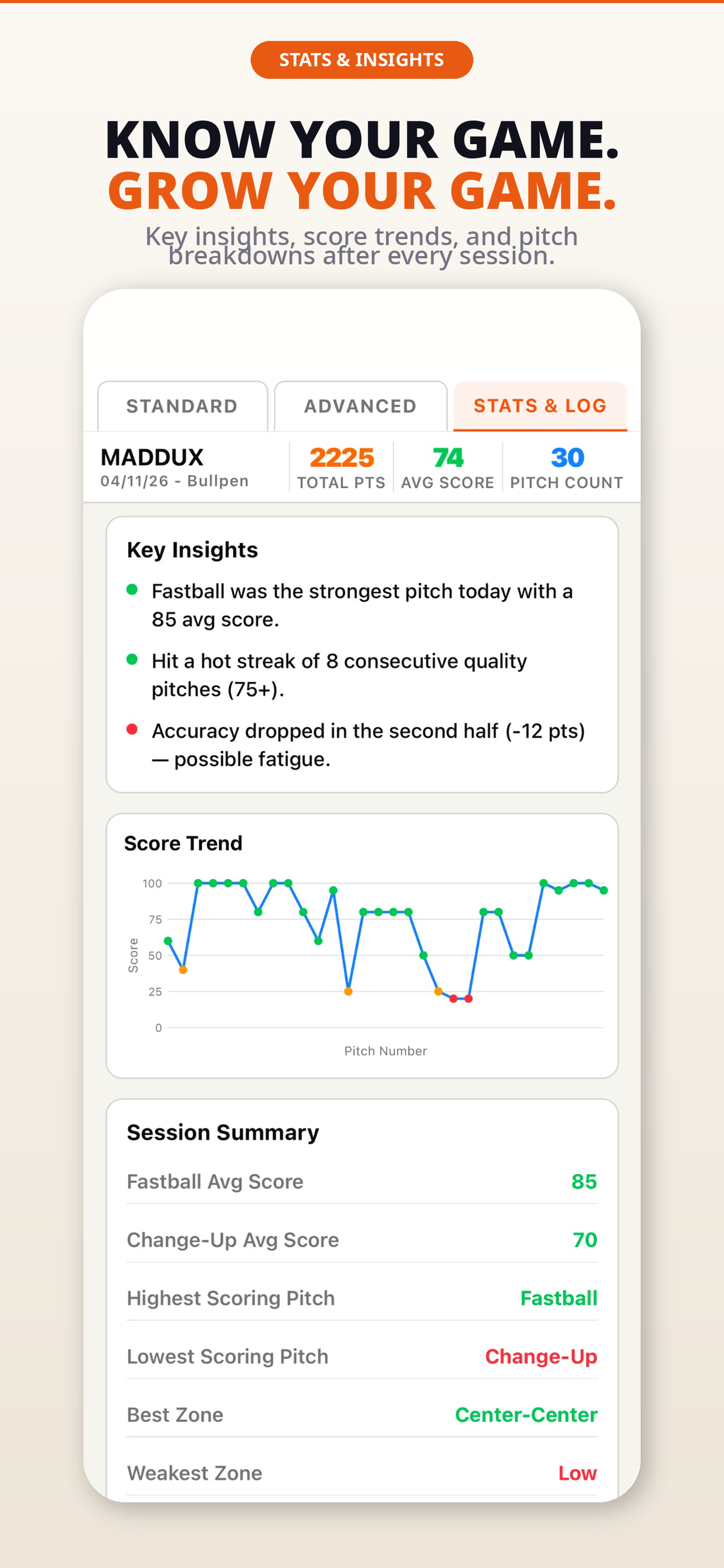 PITCHER SCORE screenshot 4