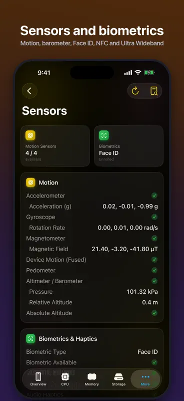 Specs: Infos Appareil, Widget screenshot 5 of 10