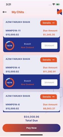 Nidhi Chit Bonds screenshot