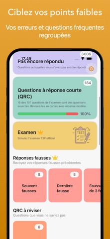 Examen VTC Taxi T3P CMA 2026 iPhone screenshot