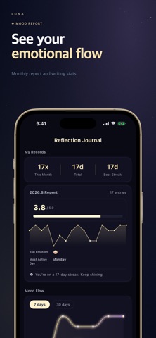 Luna: Mood Tracker & Journal iPhone screenshot