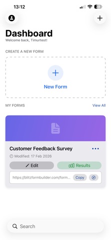 Blitz Form Builder iPhone screenshot