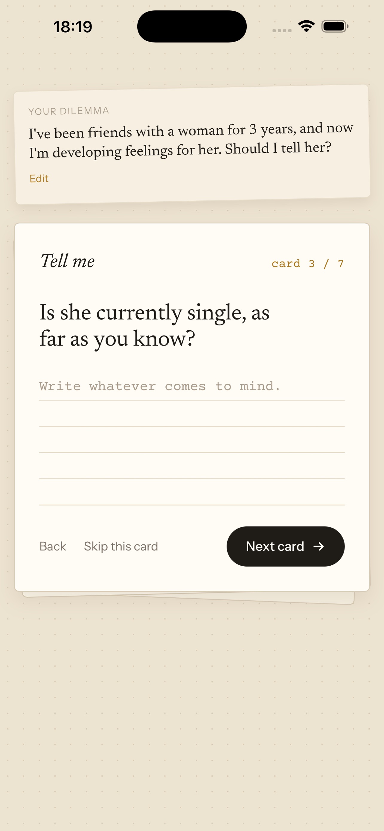 Screenshot 3 of Tell Me: Honest Advice