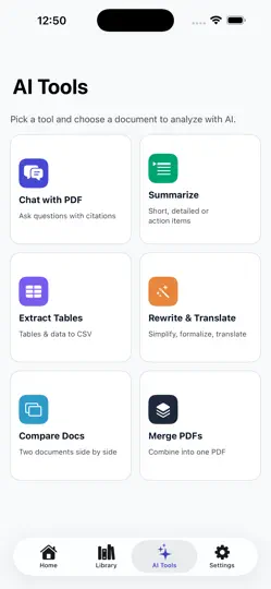 Captura de pantalla de PDF Genius: AI PDF Editor en iPhone 4