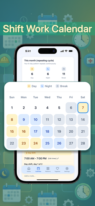 Shift Work Calendar Screenshot 1 of 7