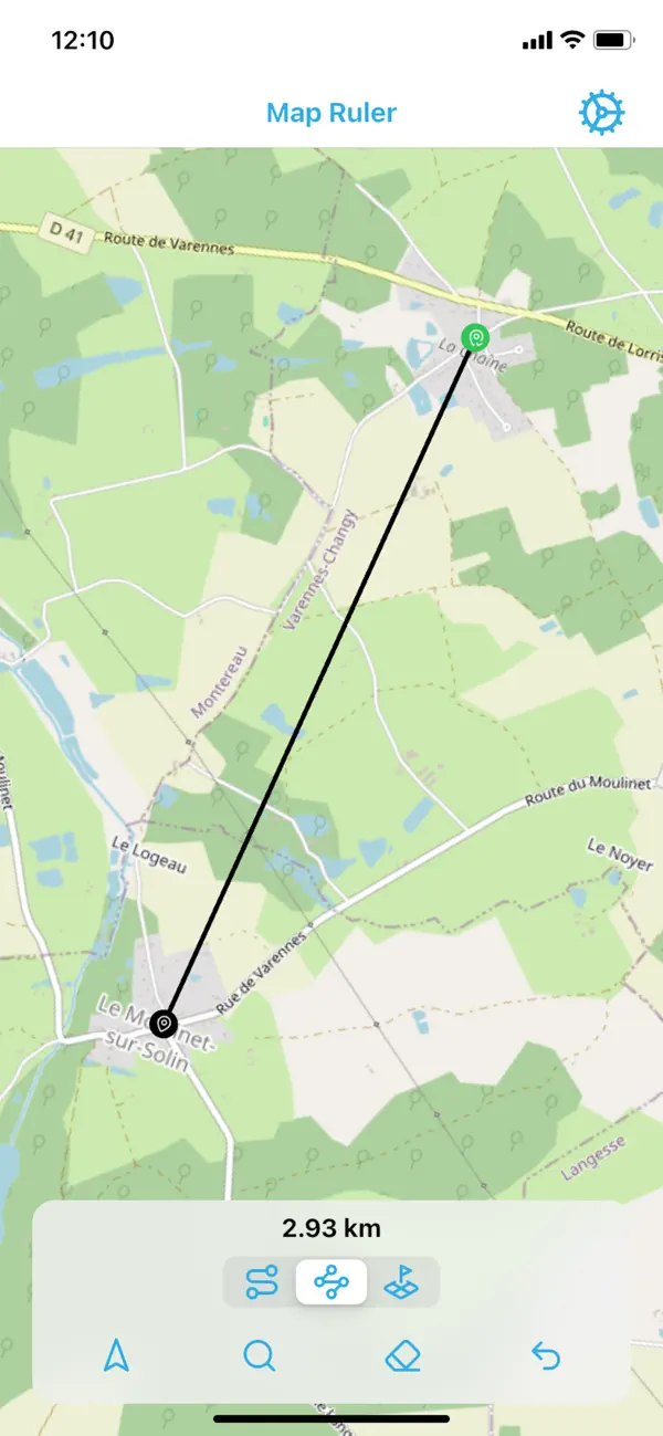 Screenshot #2 pour Itinéraires - Distance measure