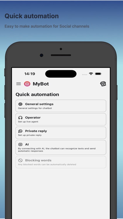 Mybot: Business automation