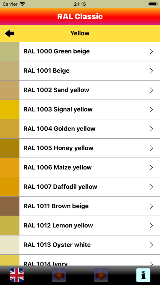 #3. RAL Classic Colours Dictionary (iOS) 由: Le Tung Chinh