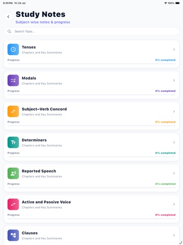 Class 10 English Grammar Guide iPad screenshot