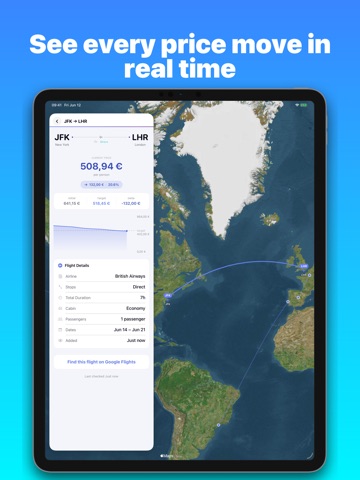 FareHawk iPad screenshot