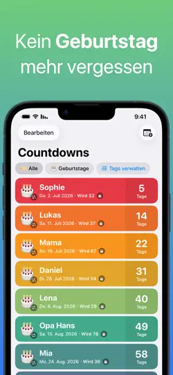 Screenshot von Countdown ◎ auf dem iPhone 6