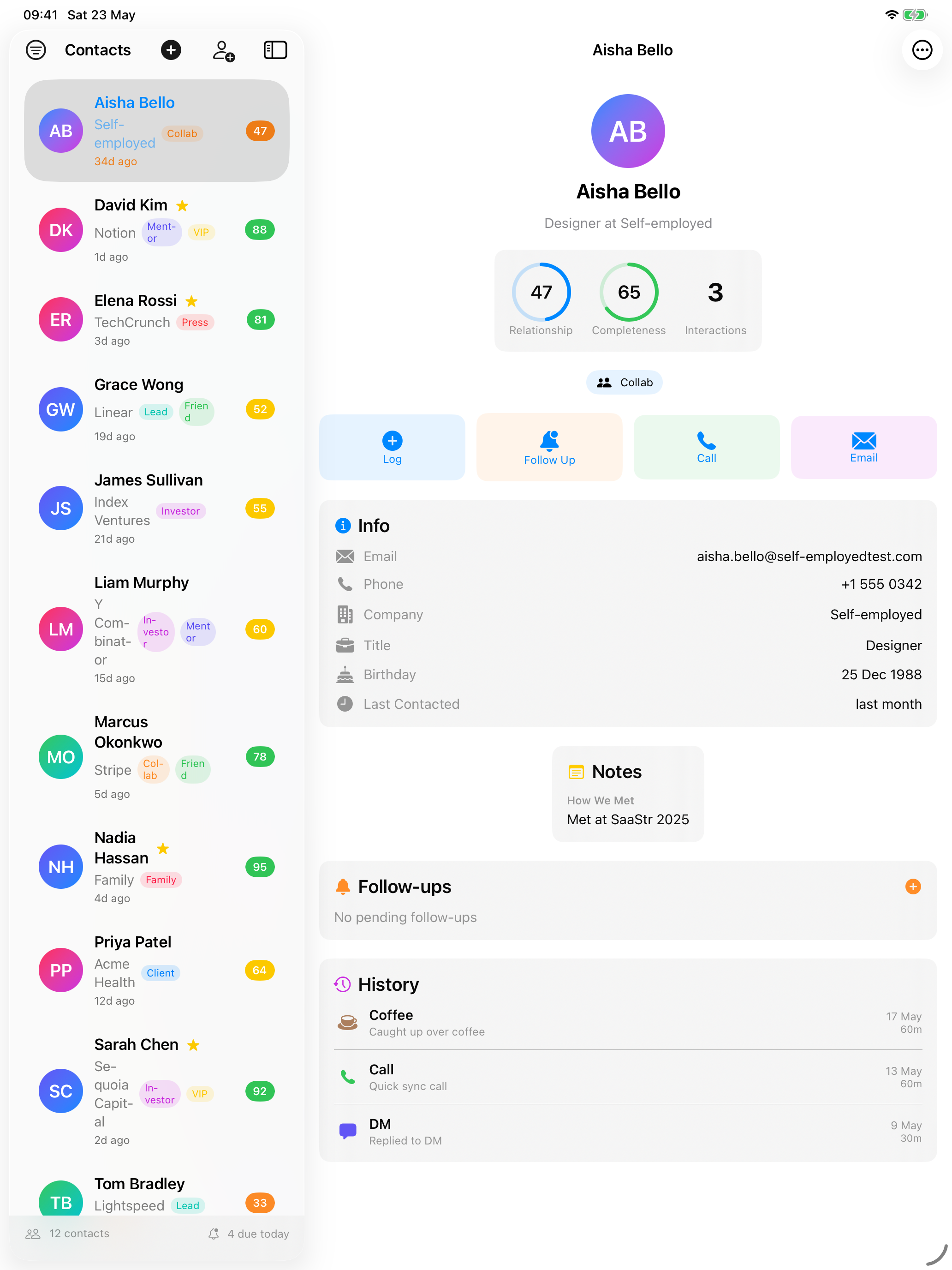 Nexus: Network & Contacts screenshot 5