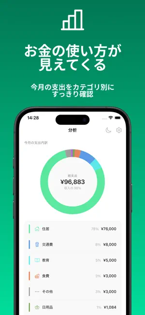 残高くん - ミニマルでシンプルなお金の管理 screenshot 4