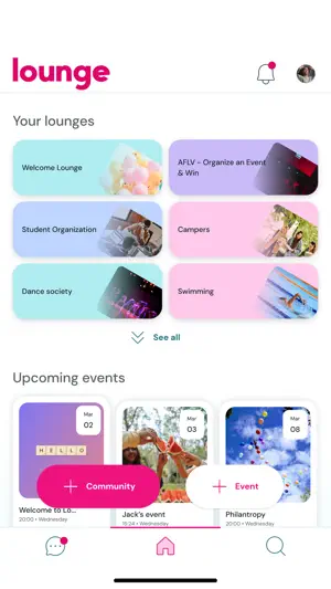 Lounge - Groups & Events screenshot 1