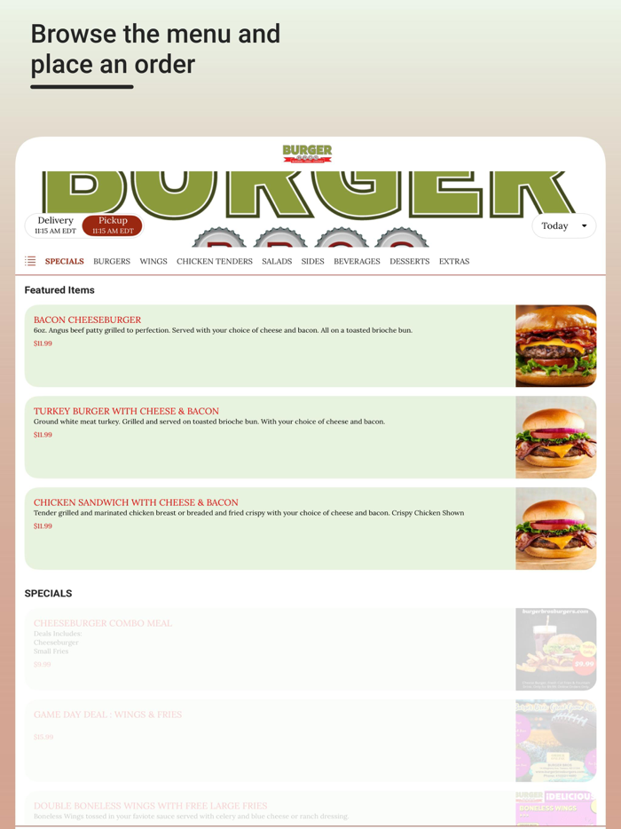 BURGER BROS APP