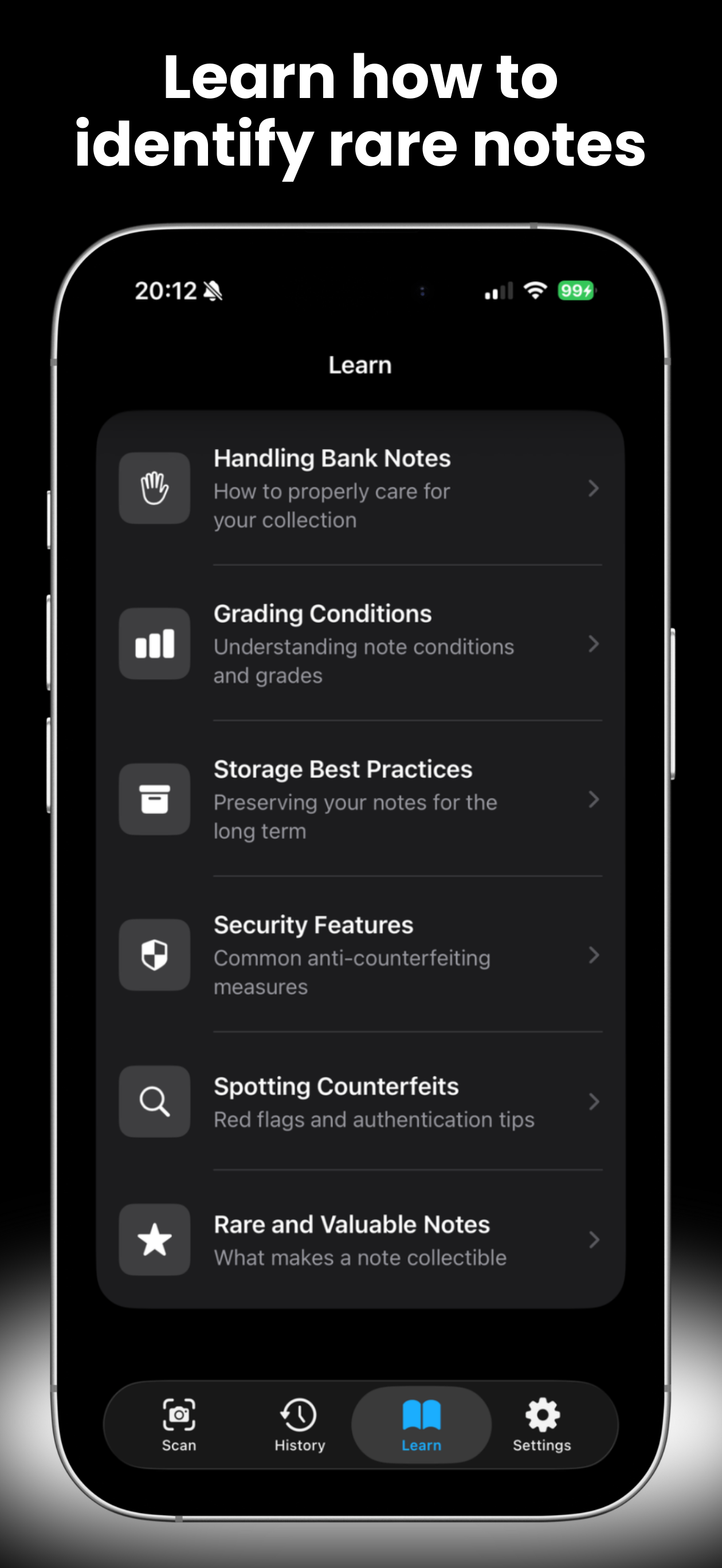 Bank Note Identifier & Scanner
