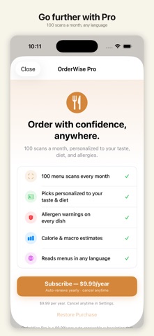 OrderWise - Menu Scanner Screenshot 4 of 4