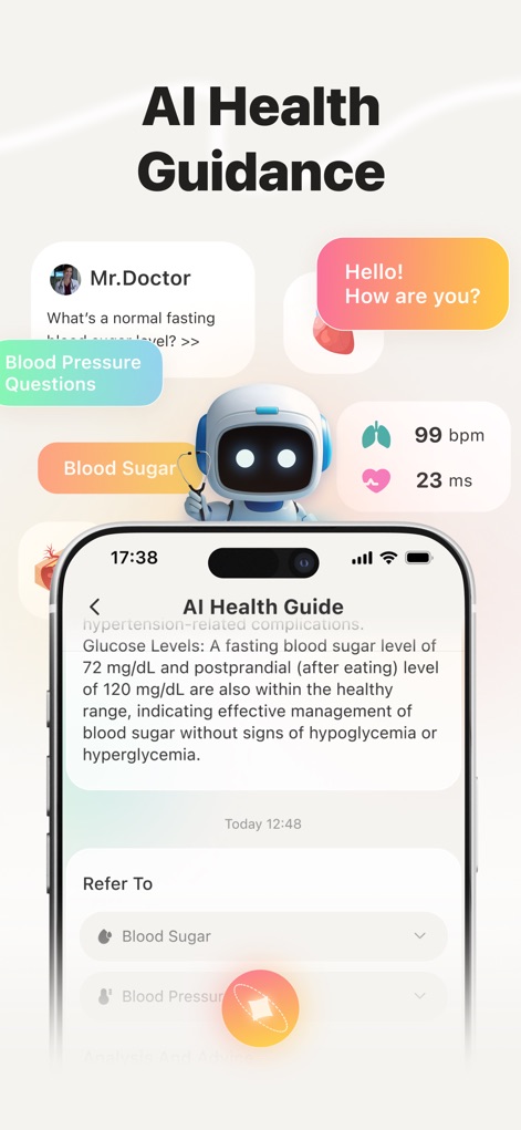 Health Scan: Heart & Sugar - This tool offers proactive AI health guidance through an interactive bot and provides comprehensive explanations on topics like glucose levels based on user data.