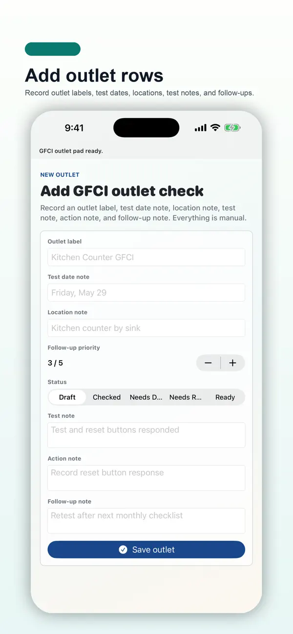 Screenshot #2 pour GFCI Outlet Test Pad