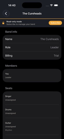 IAM Band Manager iPhone screenshot