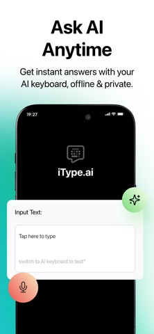 AI Writing Keyboard - iType.ai iPhone screenshot
