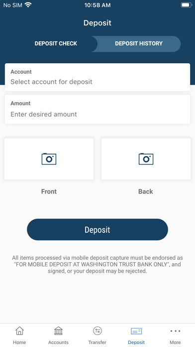 WTB Business Digital Banking Screenshot