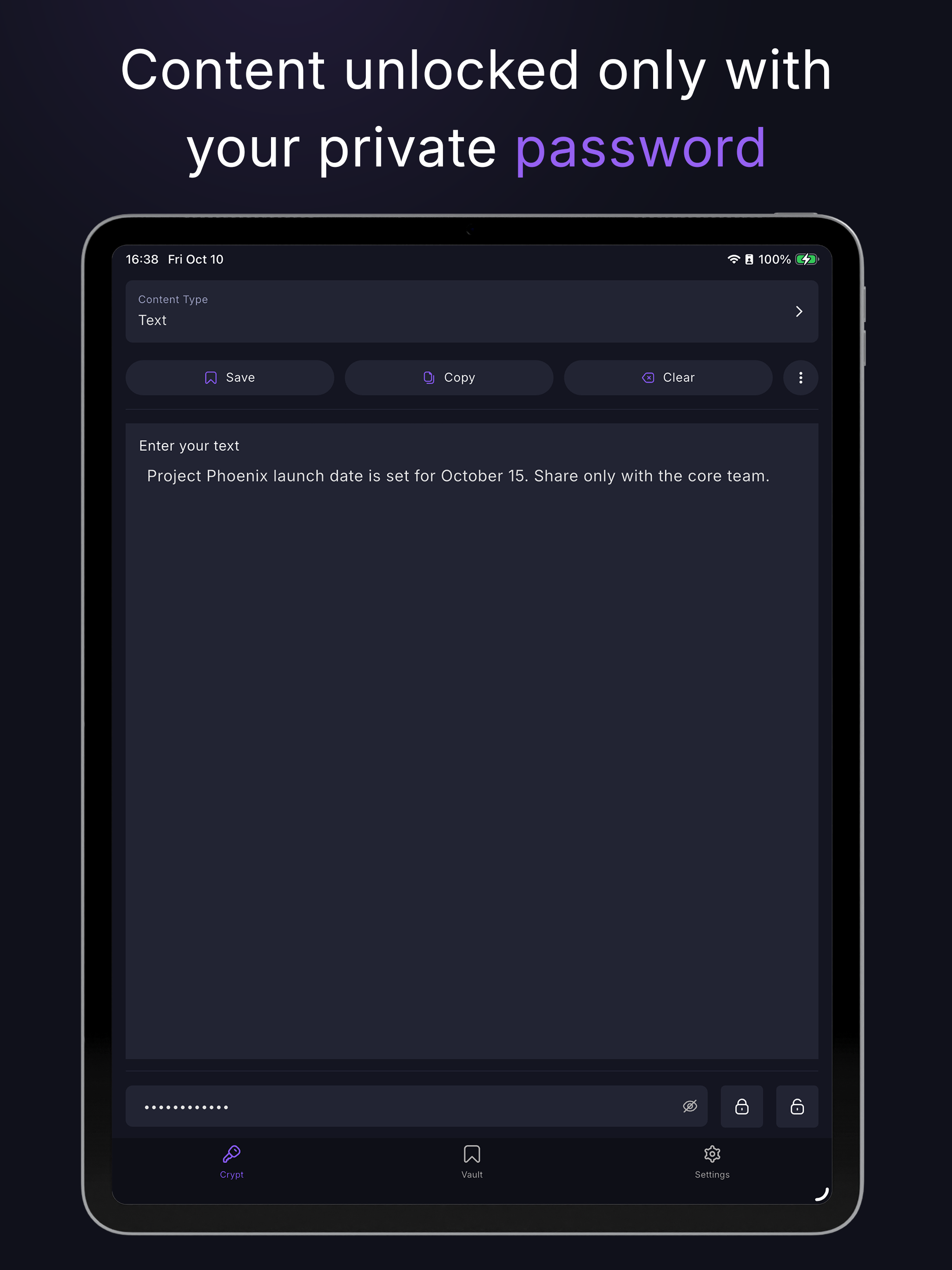 TextCrypt - Encrypted Storage