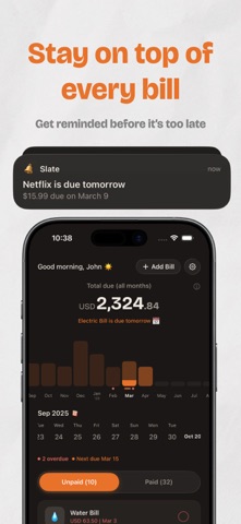 Slate — Bill & Expense Tracker Screenshot 7 of 7