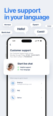 TransferGo: Money Transfer iPhone screenshot