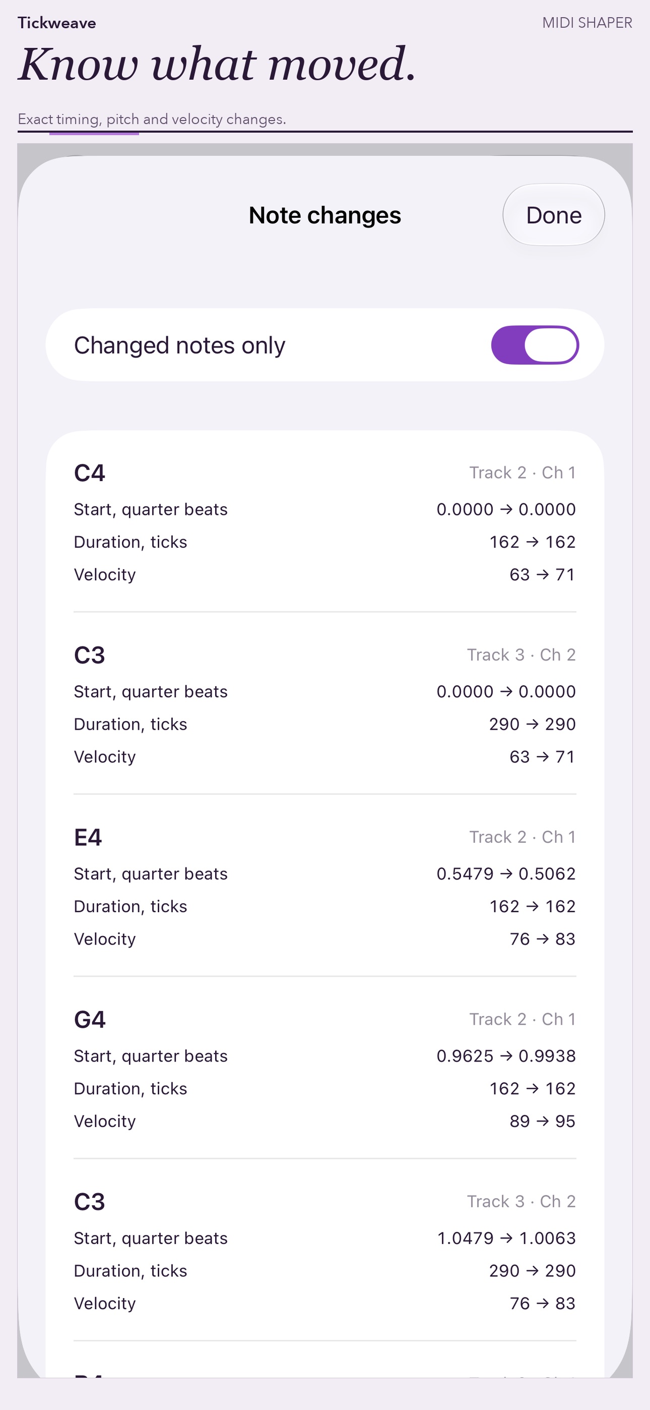 Screenshot 3 of Tickweave MIDI Shaper