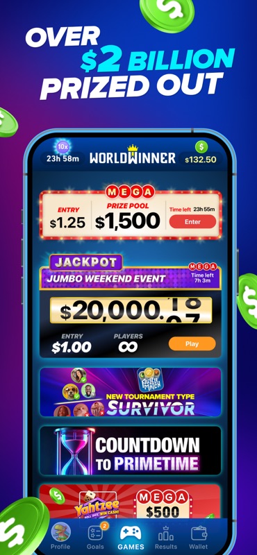 WorldWinner: Play for Cash screenshot 3