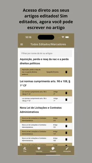 Capture d'écran de Vade Mecum Lite Direito Brasil sur iPhone 5