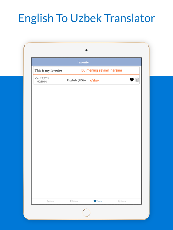 English To Uzbek Translation iPad screenshot 5 - Education app