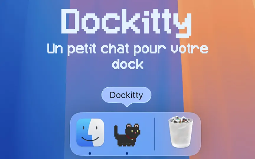 Capture d'écran de Dockitty: Un Chat Dans Le Dock sur iPhone 1