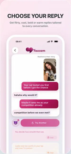 Yazcam: AI Chat & Reply Coach iPhone screenshot 2