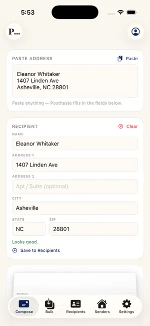 Posthaste: PWE Envelope Print screenshot 4
