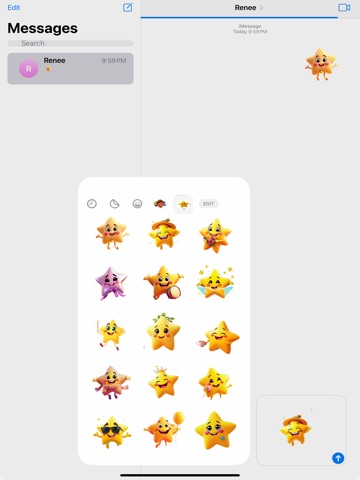 Ultra Happy Star Stickers iPad screenshot