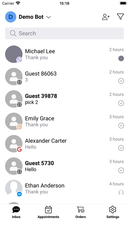 Bot Inbox