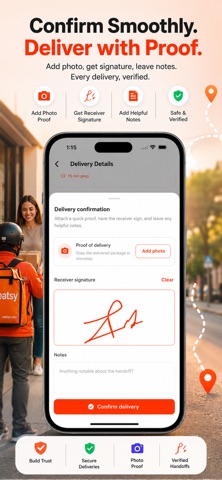 Eatsy CR: Rider Food Delivery iPhone screenshot