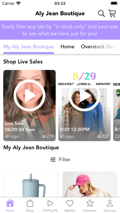 Aly Jean Boutique Screenshot