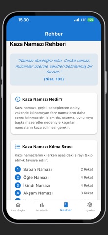 Kaza Namazi Takip iPhone screenshot